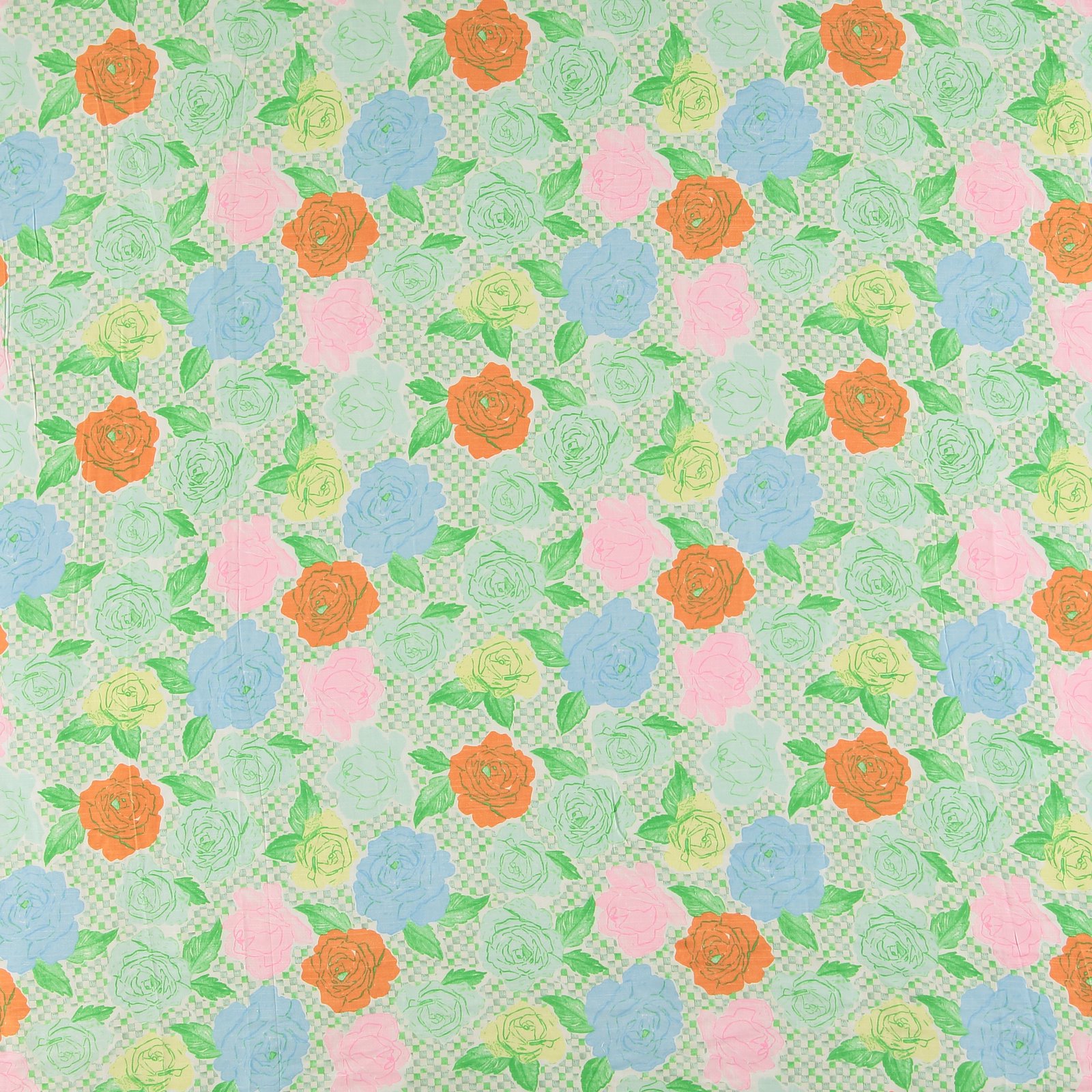 Woven soft twill w pastel flowers/check 521125_pack_sp