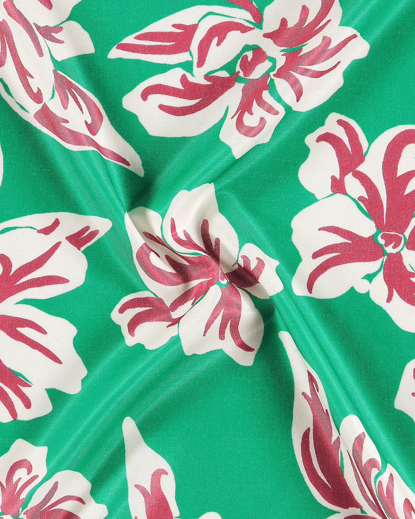 Woven twill bright green w big flowers 521133_pack