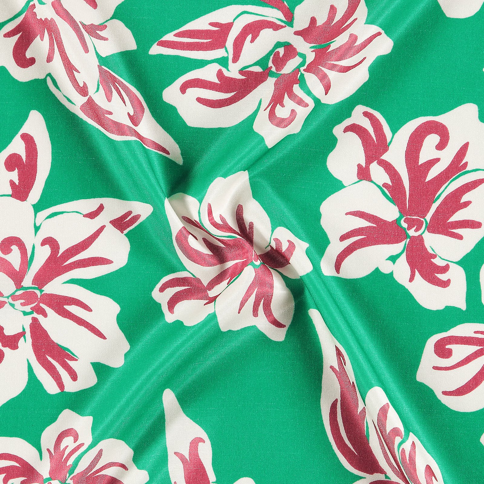 Woven twill bright green w big flowers 521133_pack