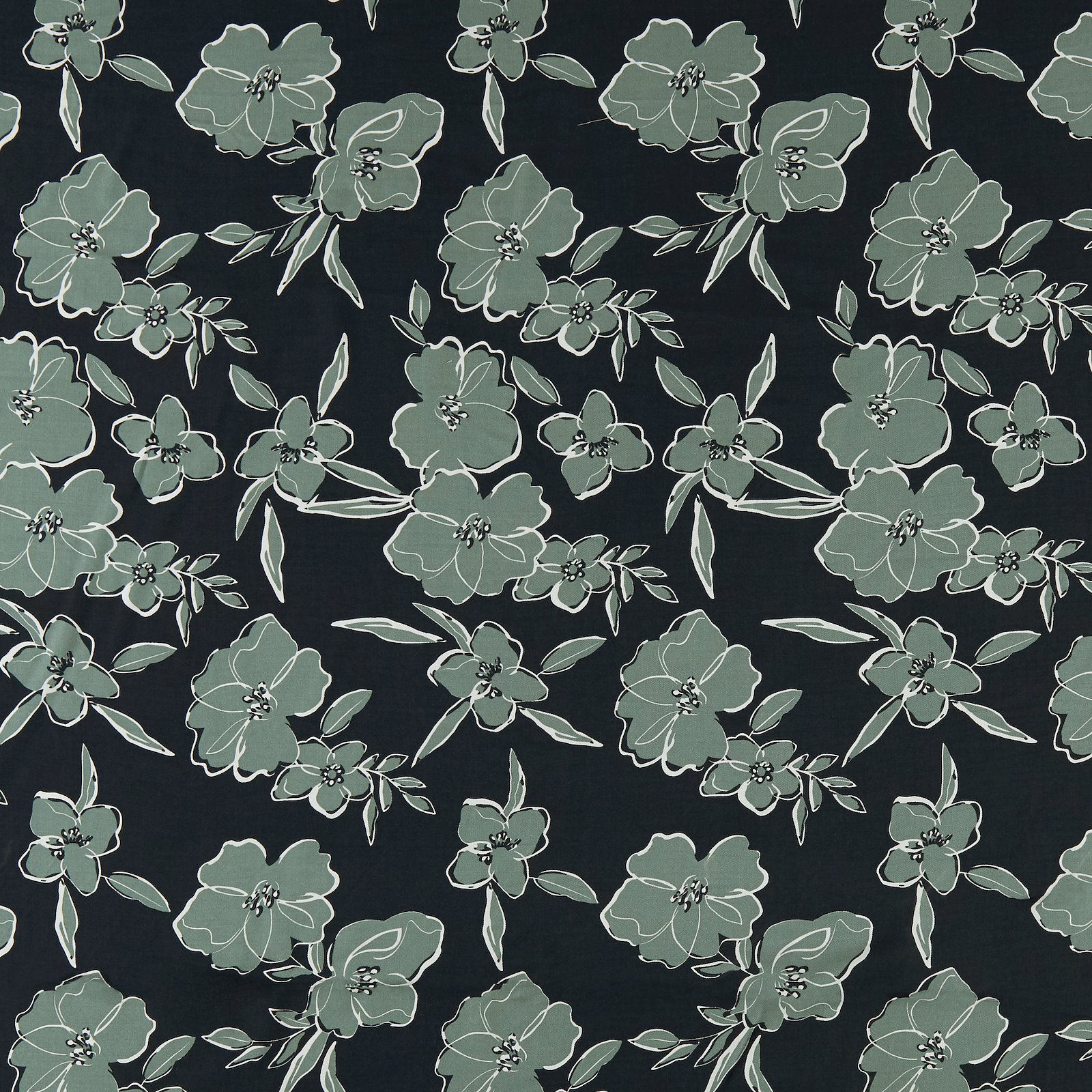 Woven viscose blue w sage/white flowers 701907_pack_sp