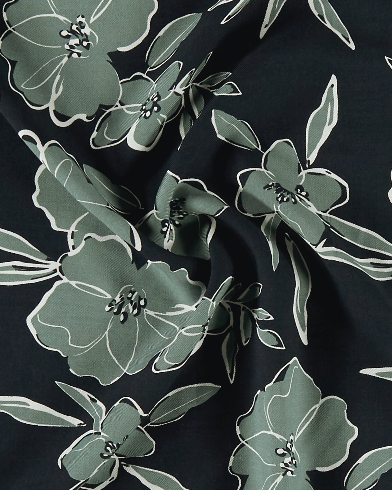 Woven viscose blue w sage/white flowers 701907_pack