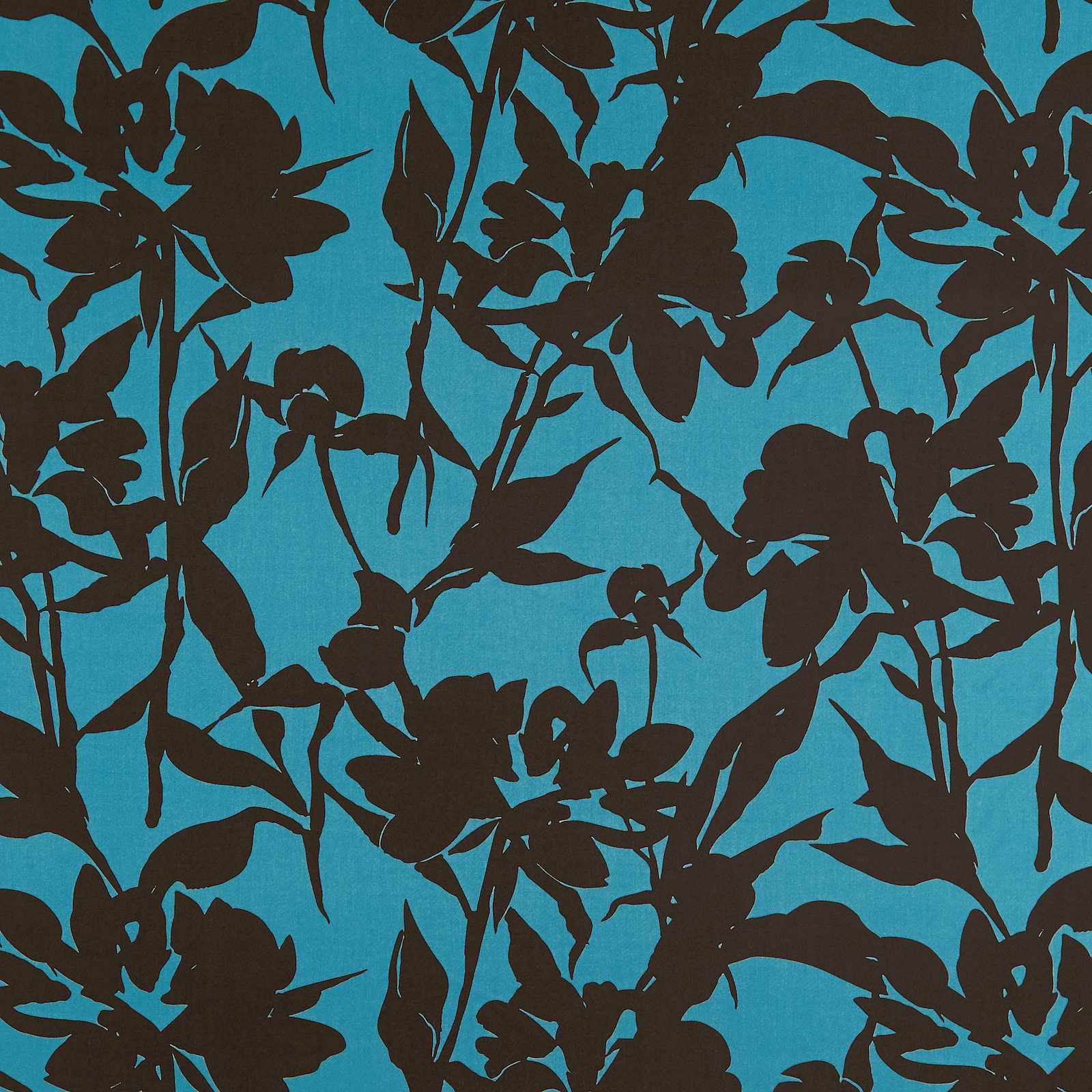 Woven viscose turquoise blue big flowers 710772_pack_sp