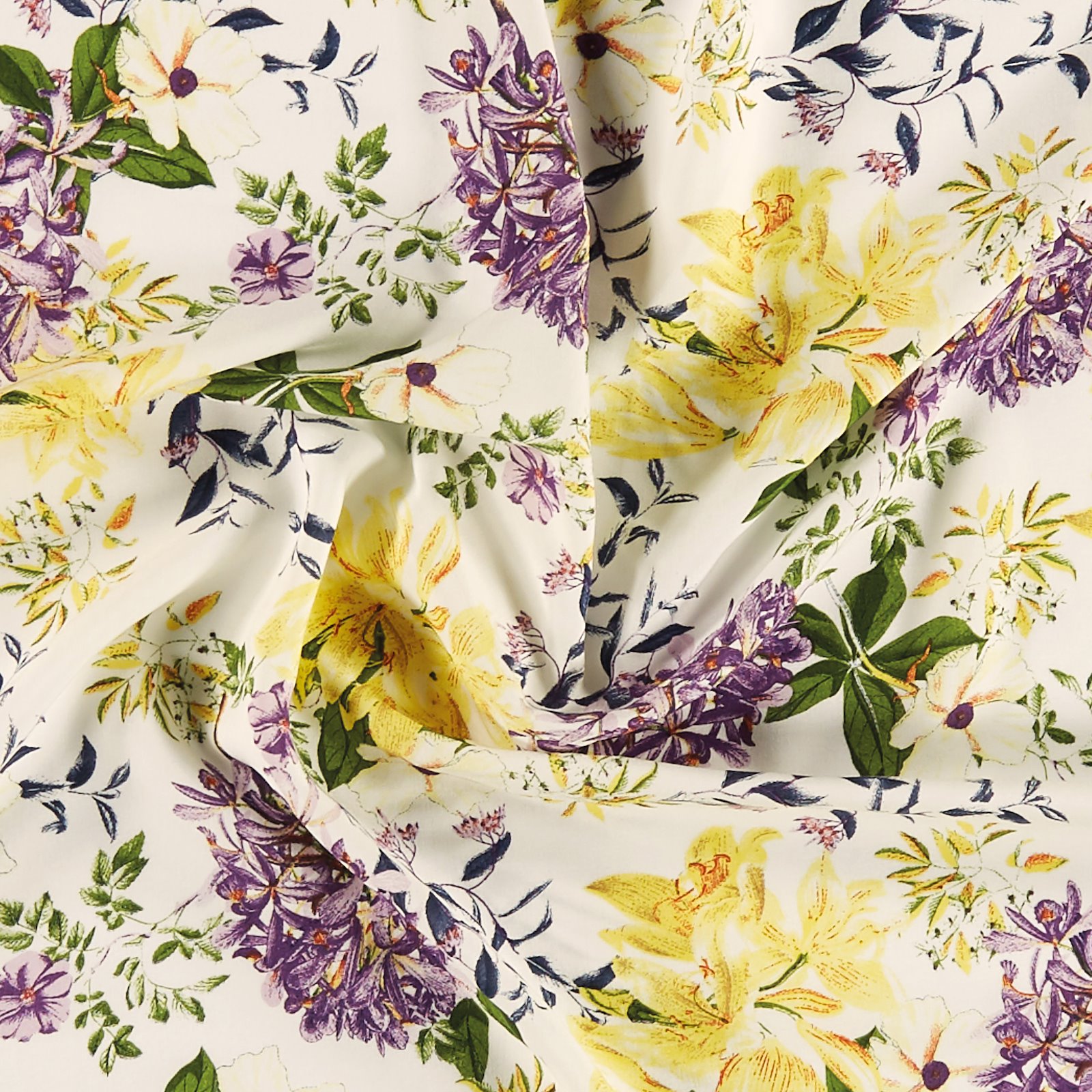 Woven viscose vanilla with flowers 710842_pack
