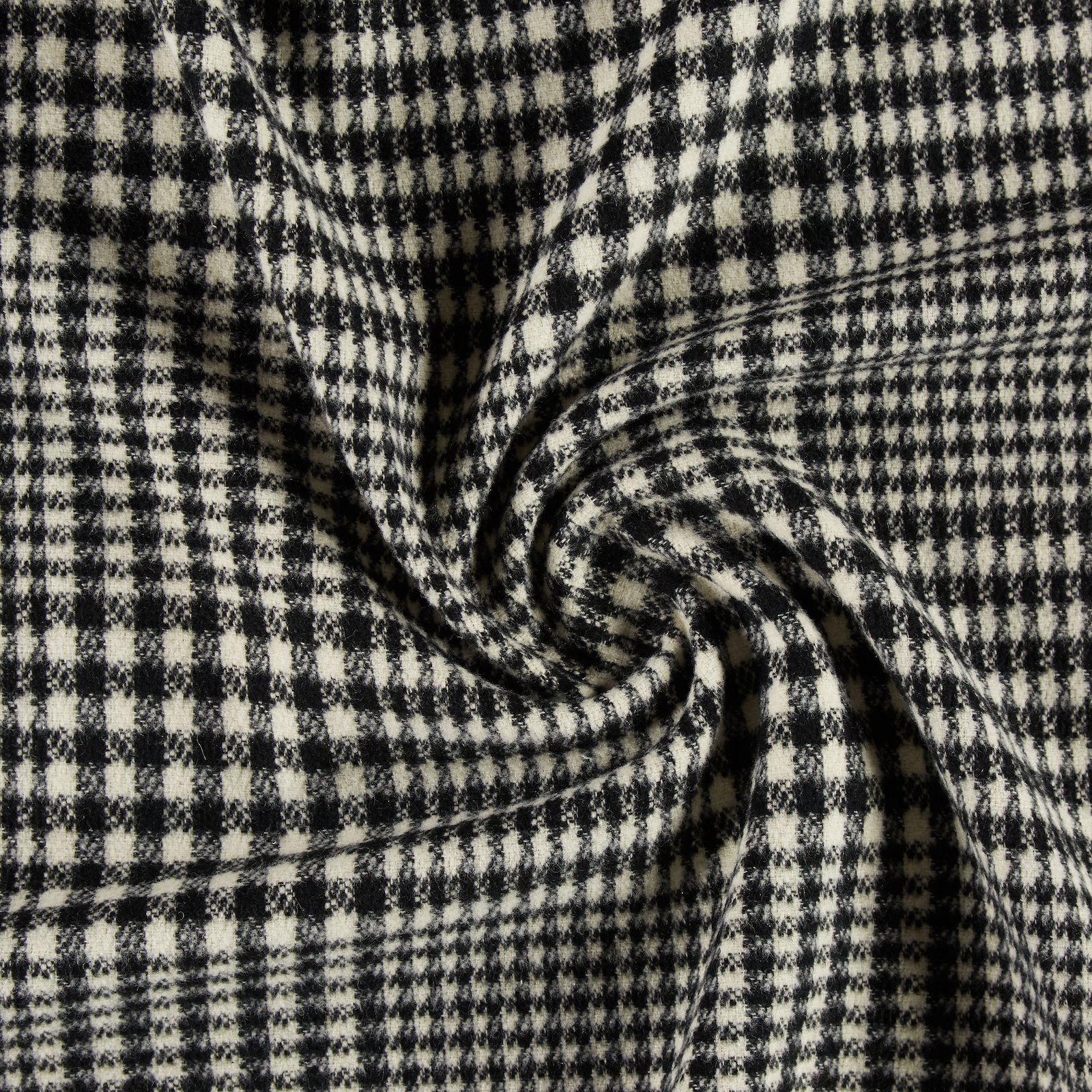Woven wool black/white check 300236_pack