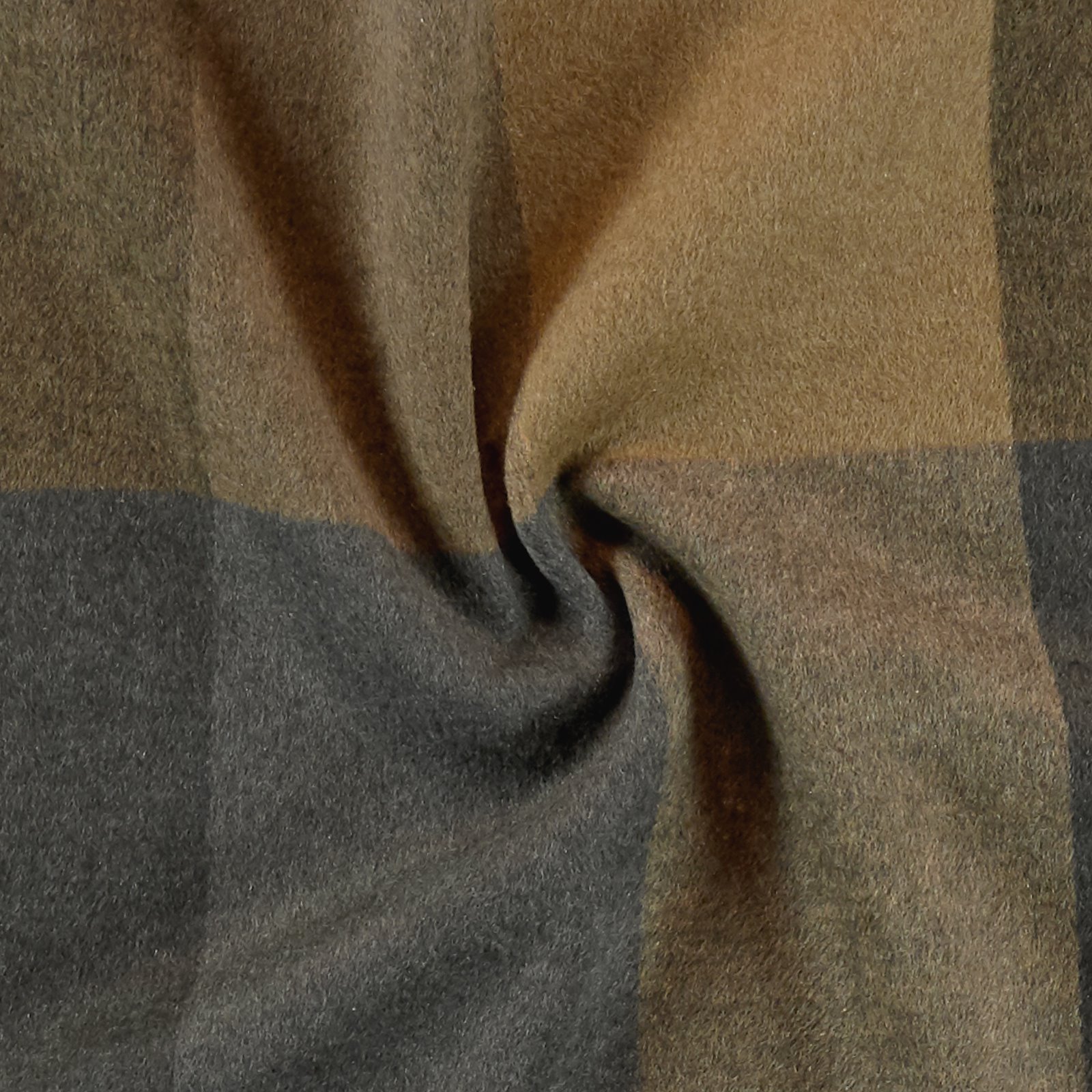 Woven wool brown/black/grey big check YD 300280_pack