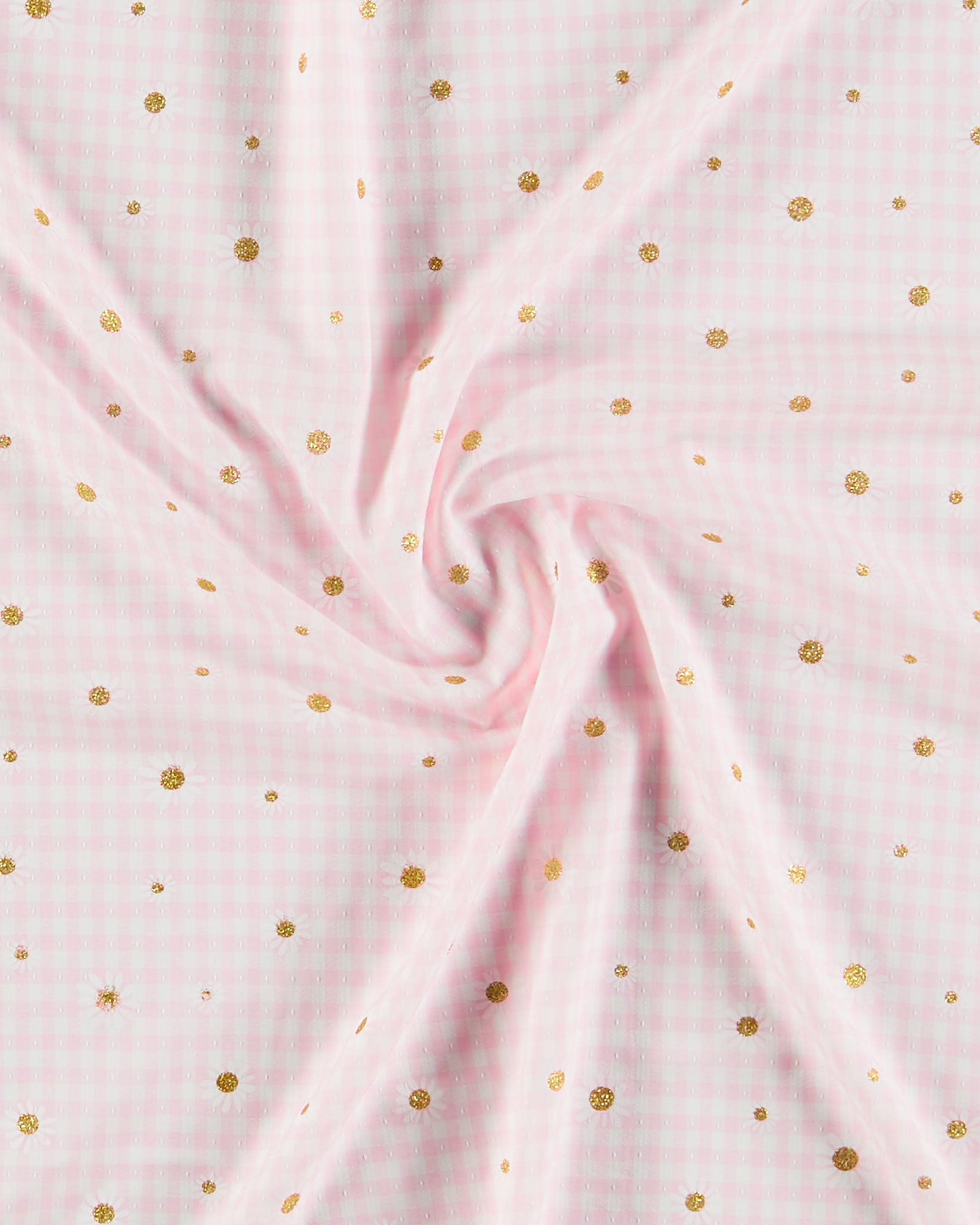 Woven YD check white/pink w flower/lurex 502062_pack