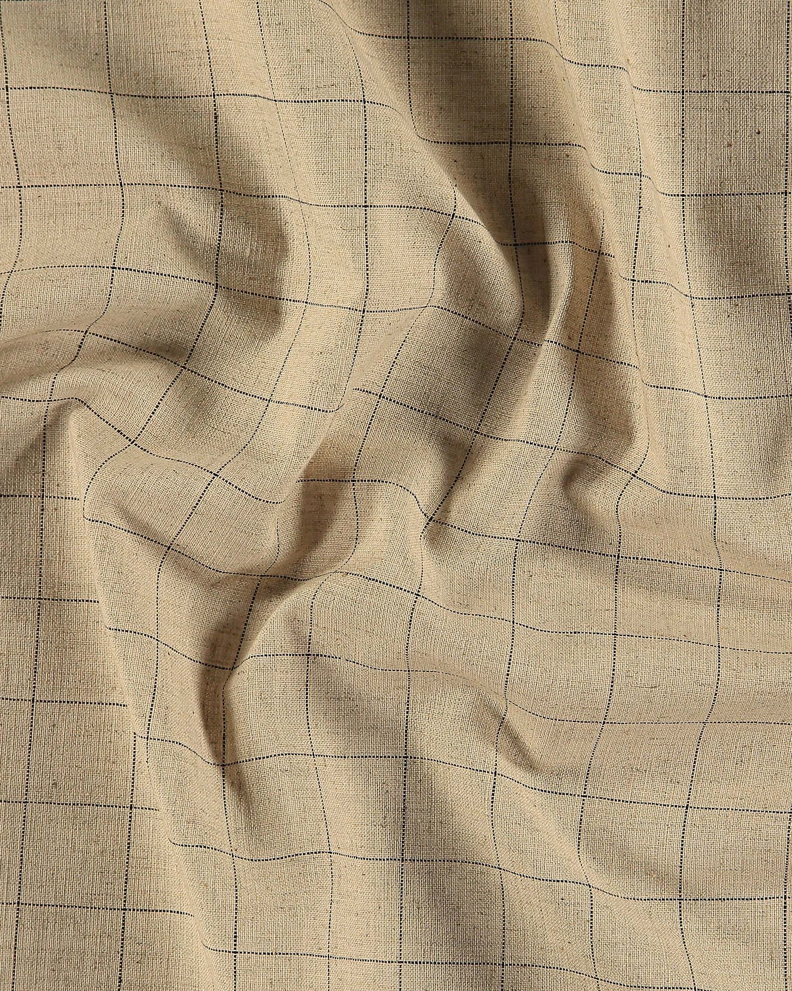 Yarn dyed check linen natural /black 816260_pack