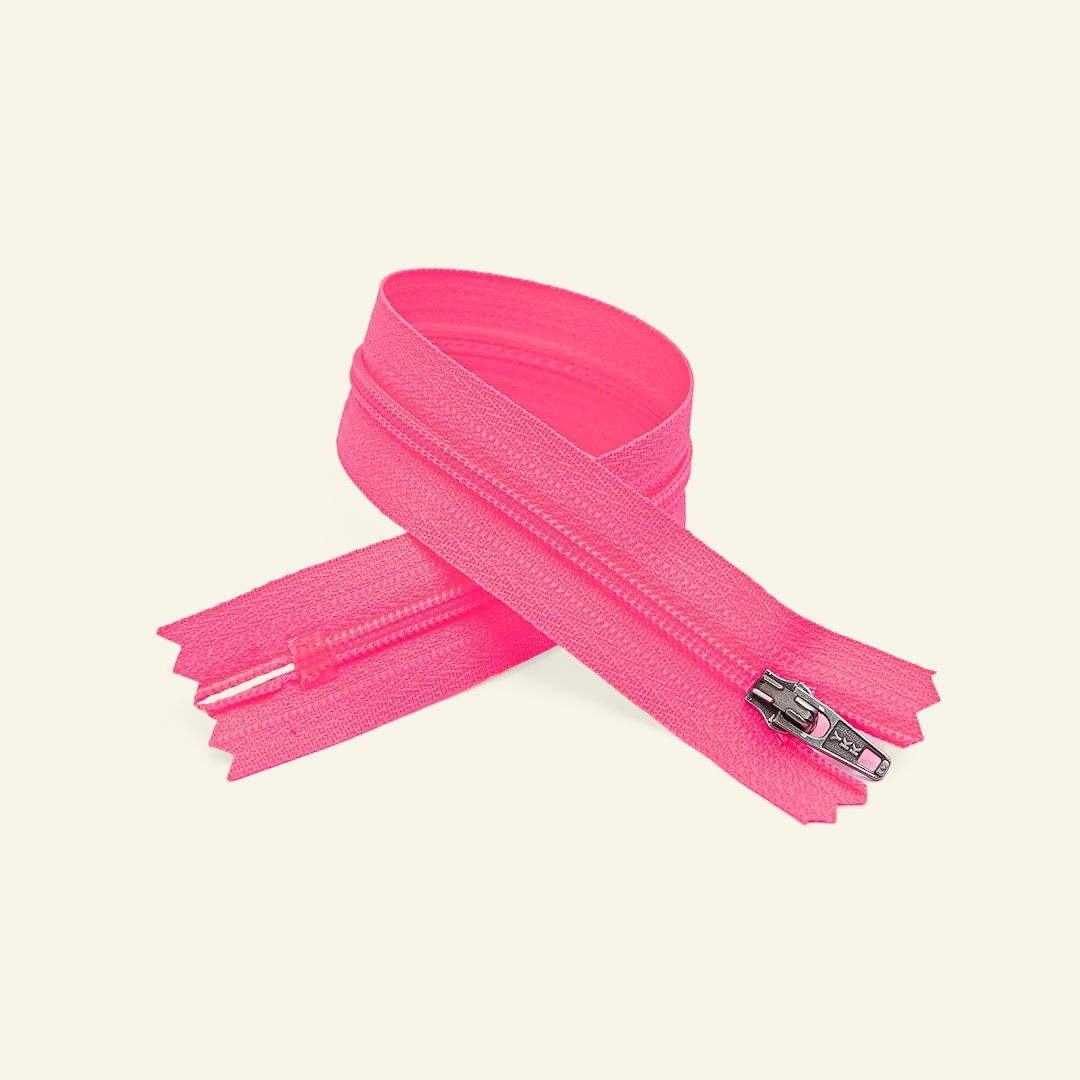 Se YKK lynlås 4mm ej delbar 15cm neon pink hos Selfmade