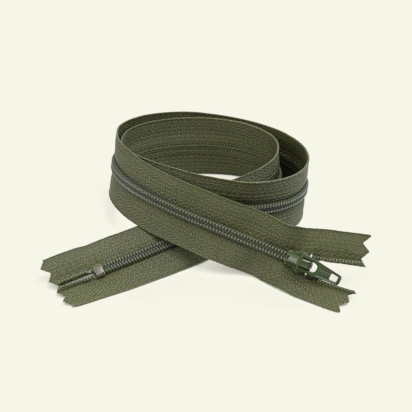 YKK zip 4mm closed end 10cm army x40533_pack