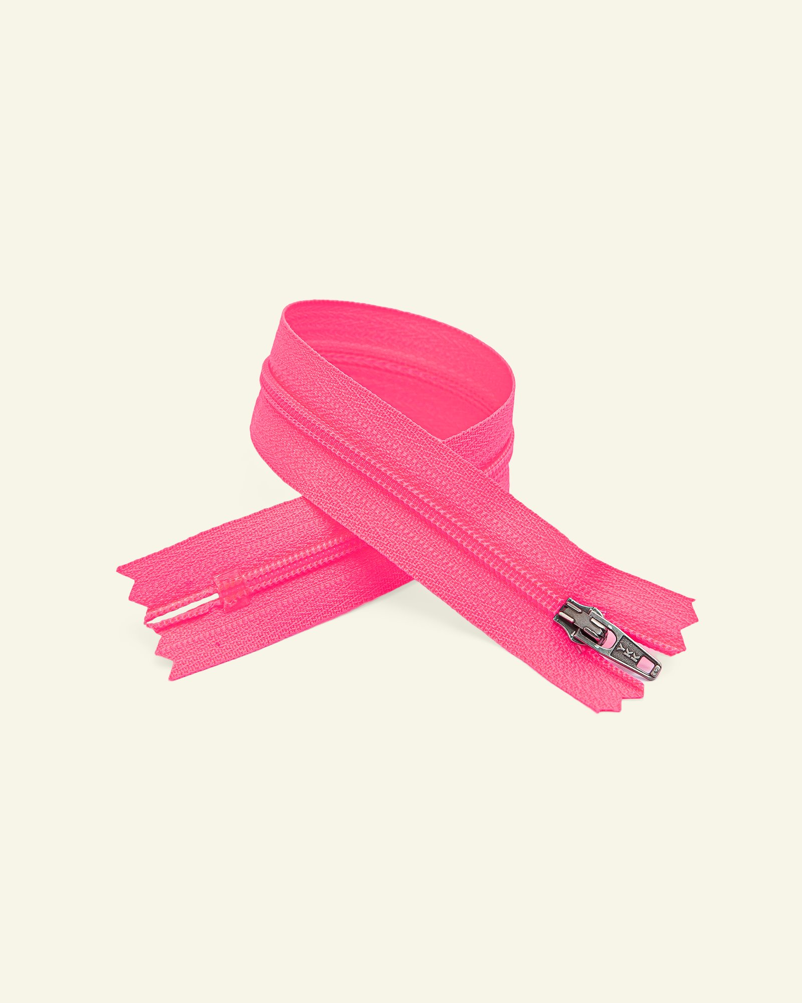 YKK zip 4mm coil closed end neon pink x40584_pack