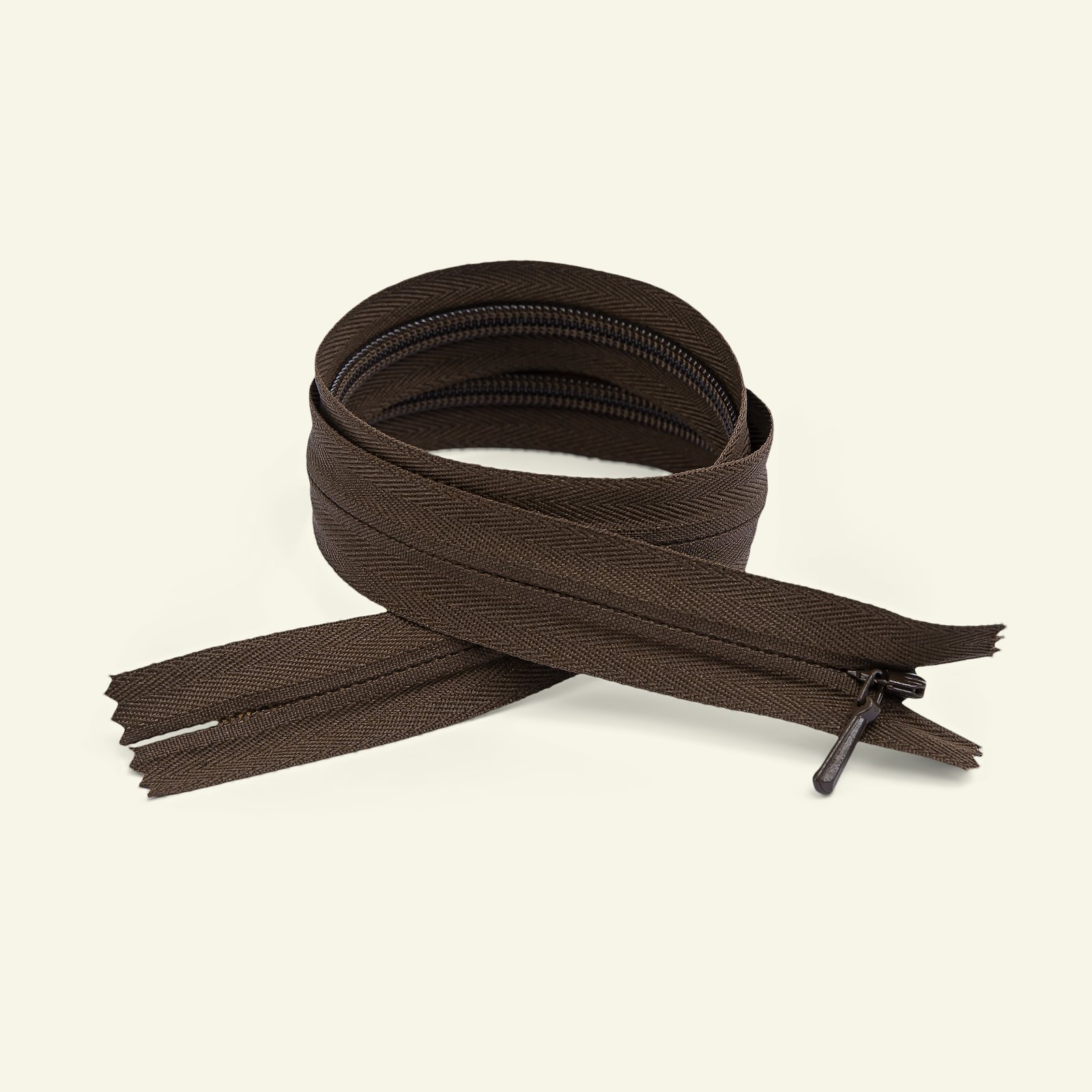 YKK zip 4mm invisible closed 20cm brown x40737_pack