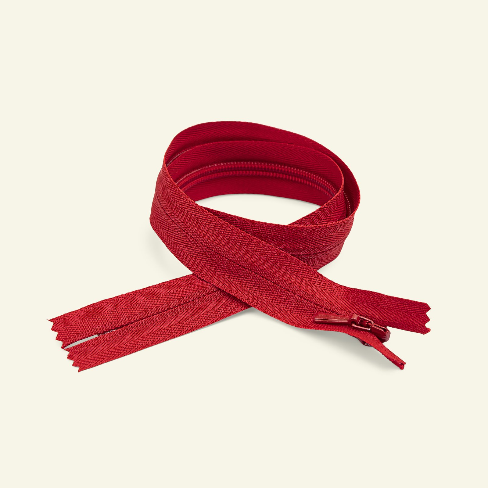 YKK zip 4mm invisible closed 20cm red x40711_pack