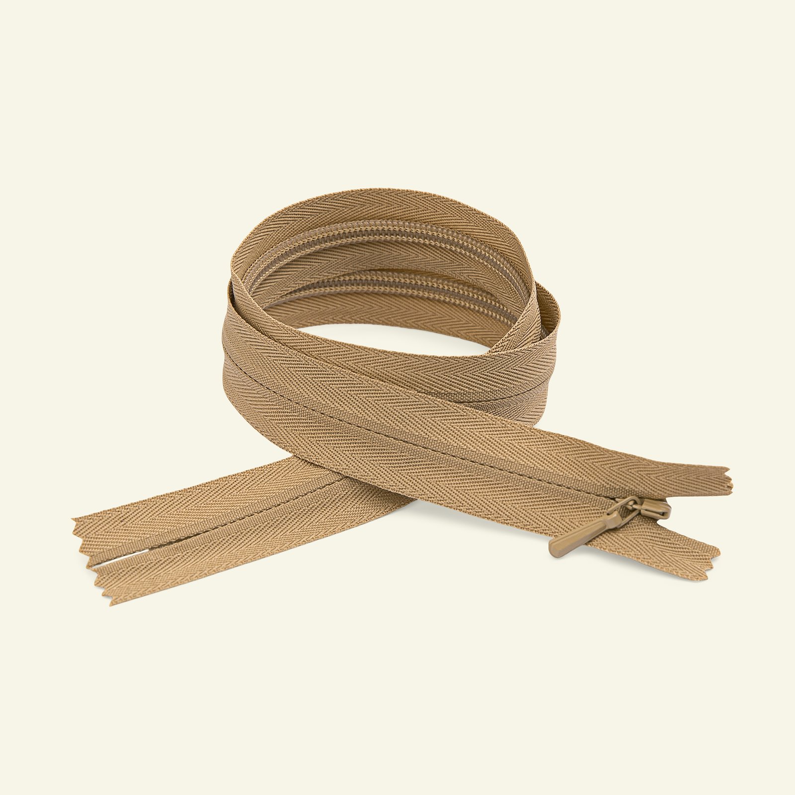 YKK zip 4mm invisible closed 20cm sand x40738_pack