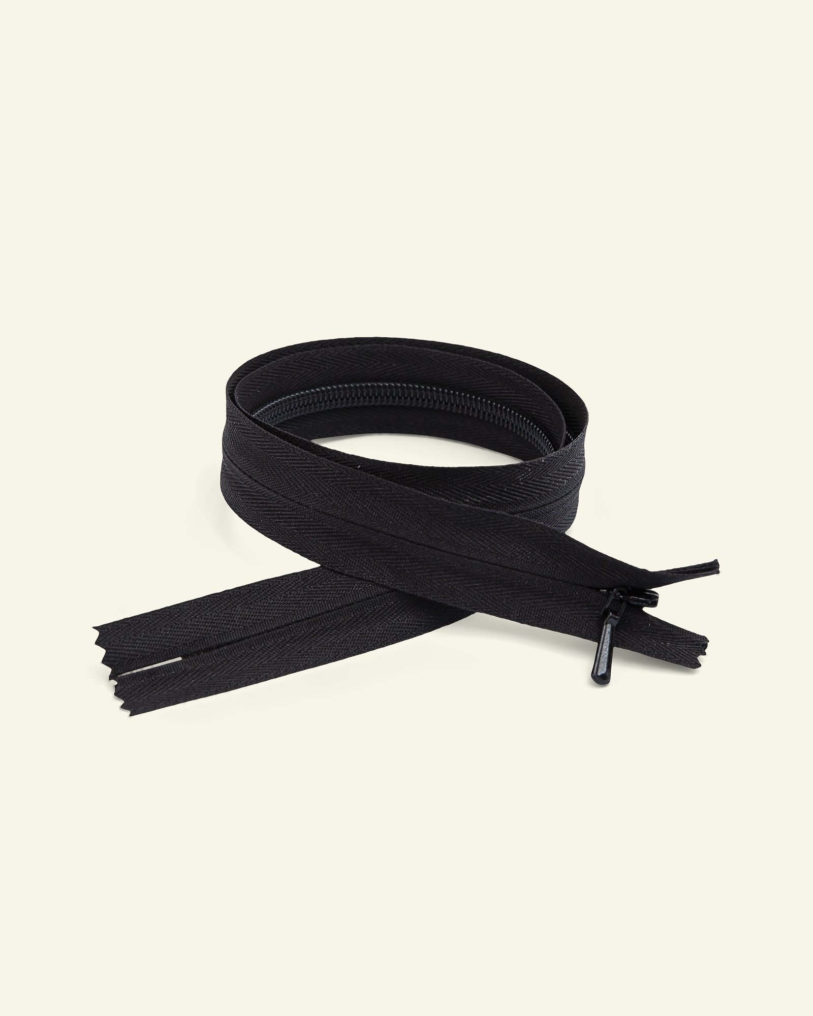 YKK zip 4mm invisible closed 25cm black x40743_pack