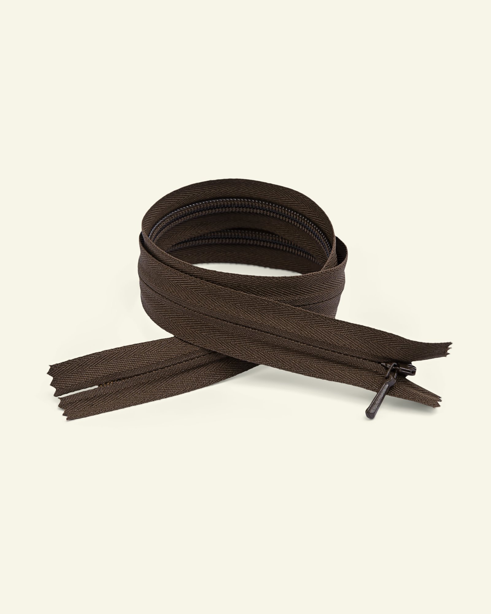 YKK zip 4mm invisible closed 25cm brown x40737_pack