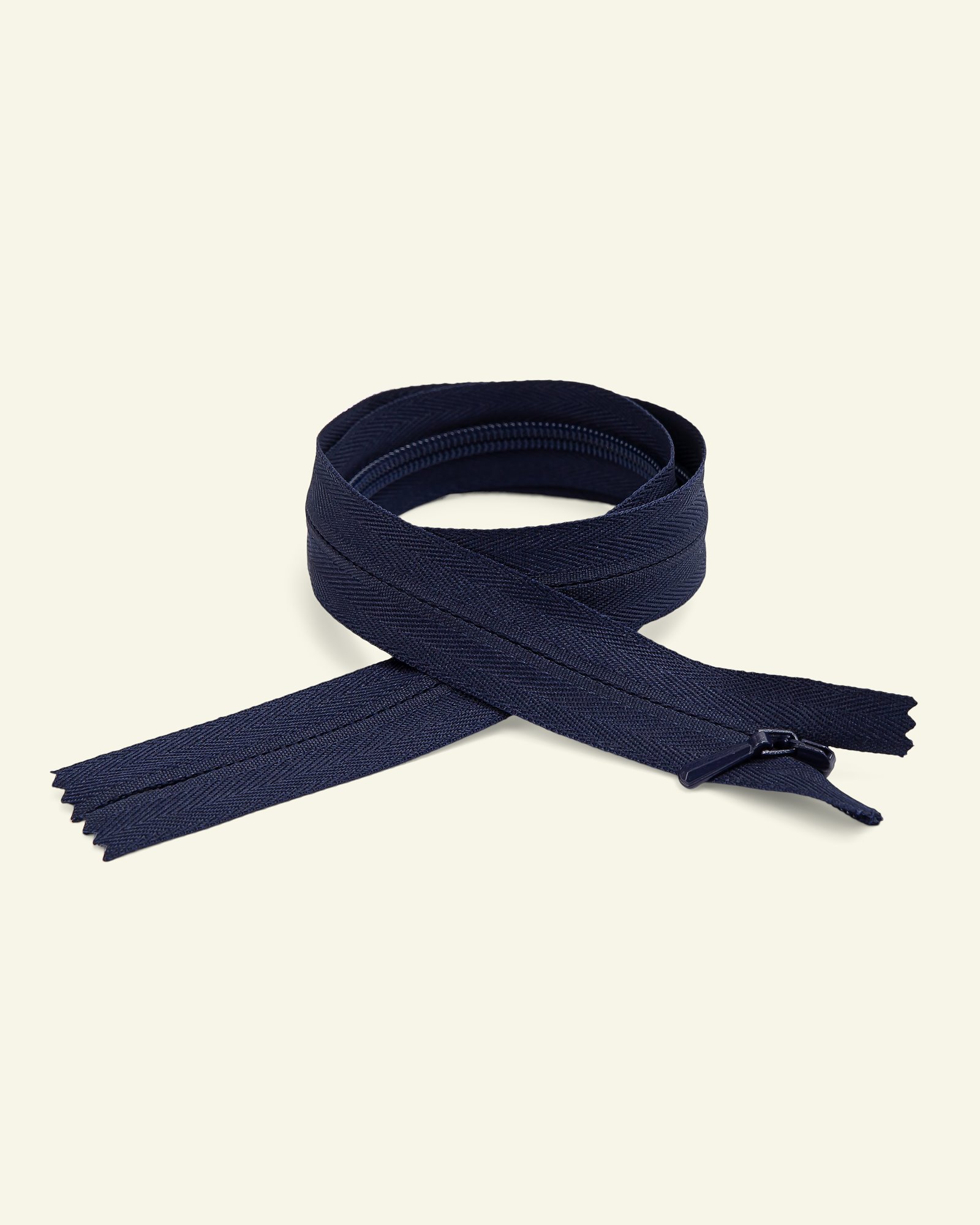 YKK zip 4mm invisible closed 25cm navy x40723_pack