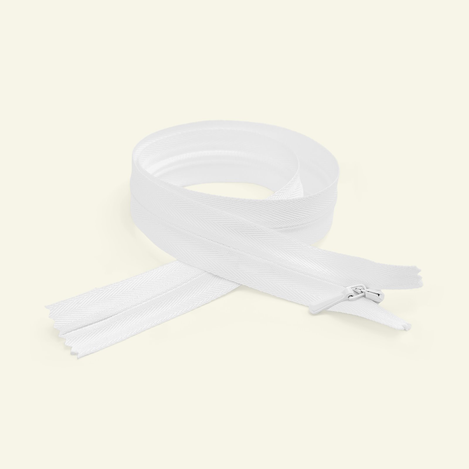 YKK zip 4mm invisible closed 25cm white x40701_pack