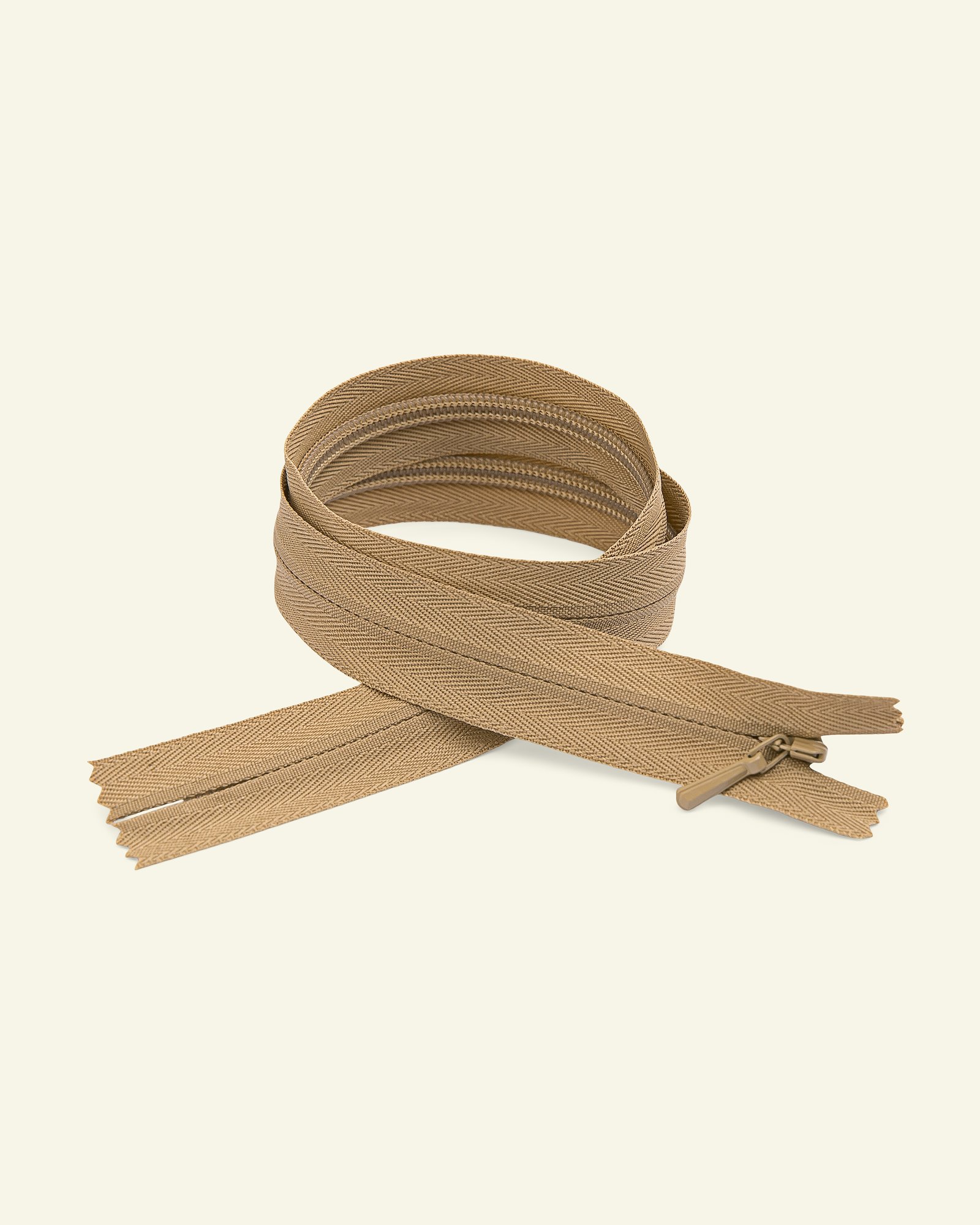 YKK zip 4mm invisible closed 40cm sand x40738_pack