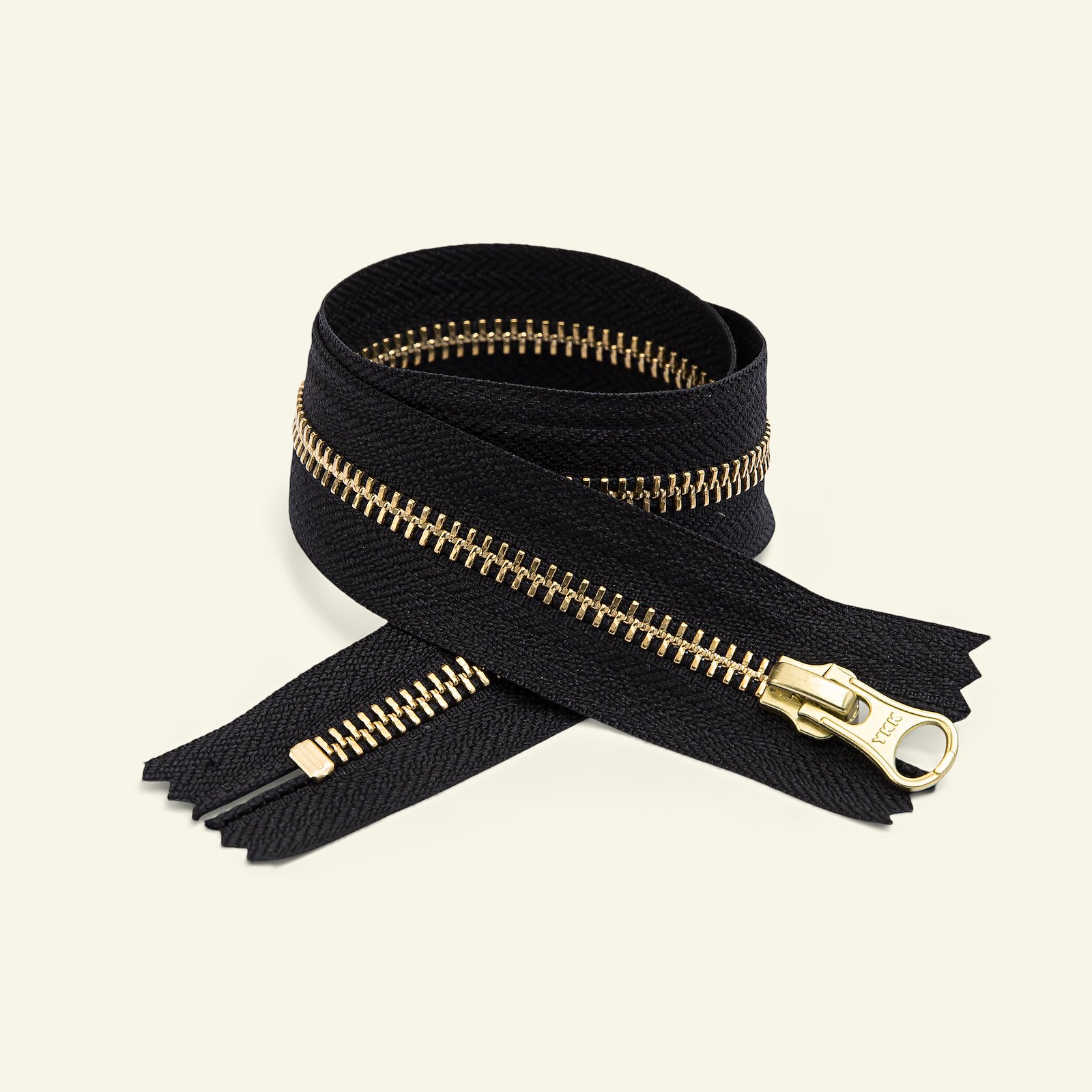YKK zip 6mm closed end black/gold x59373_pack.png