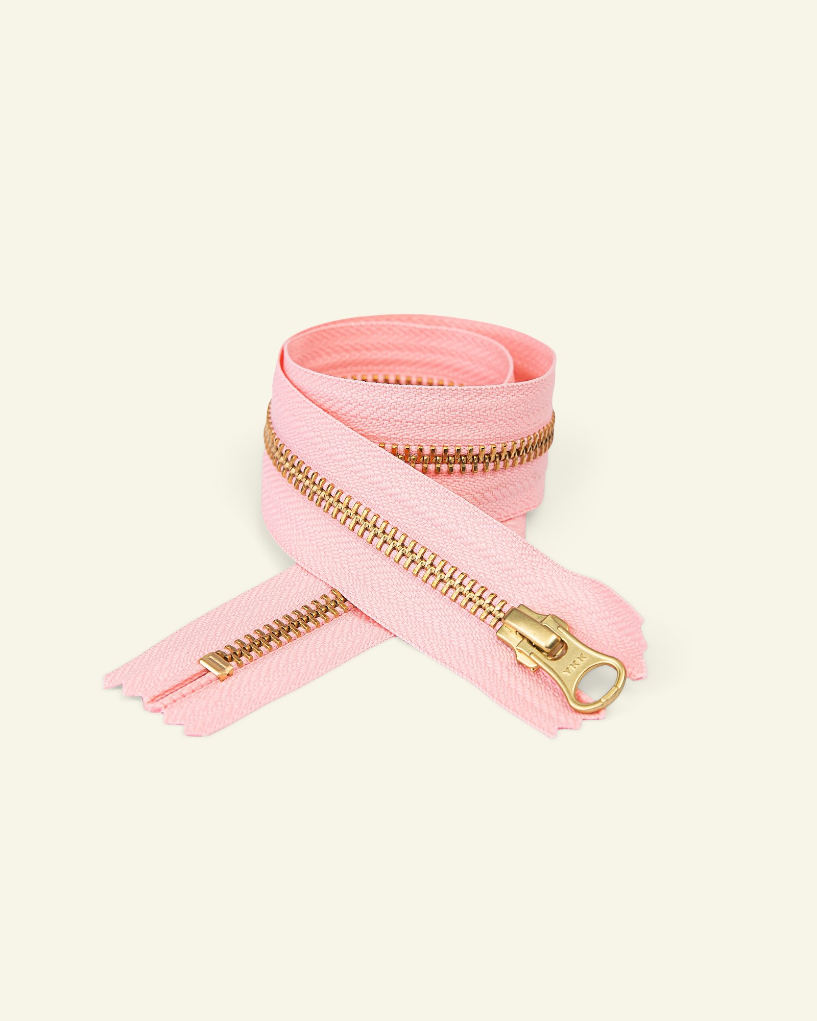 YKK zip 6mm closed end dusty pink/gold x59308_pack