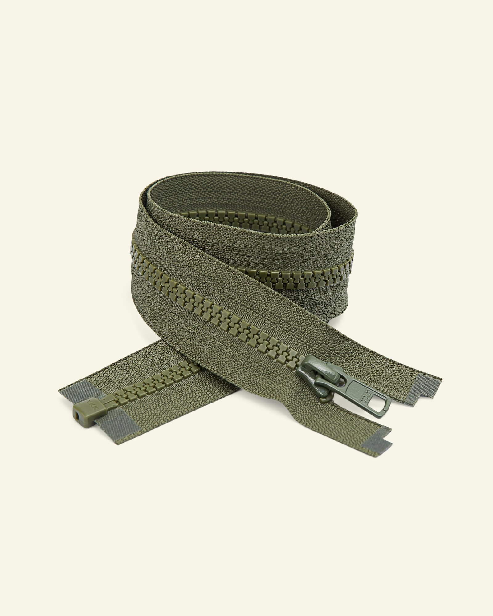 YKK zip 6mm open end 70cm army x50033_pack