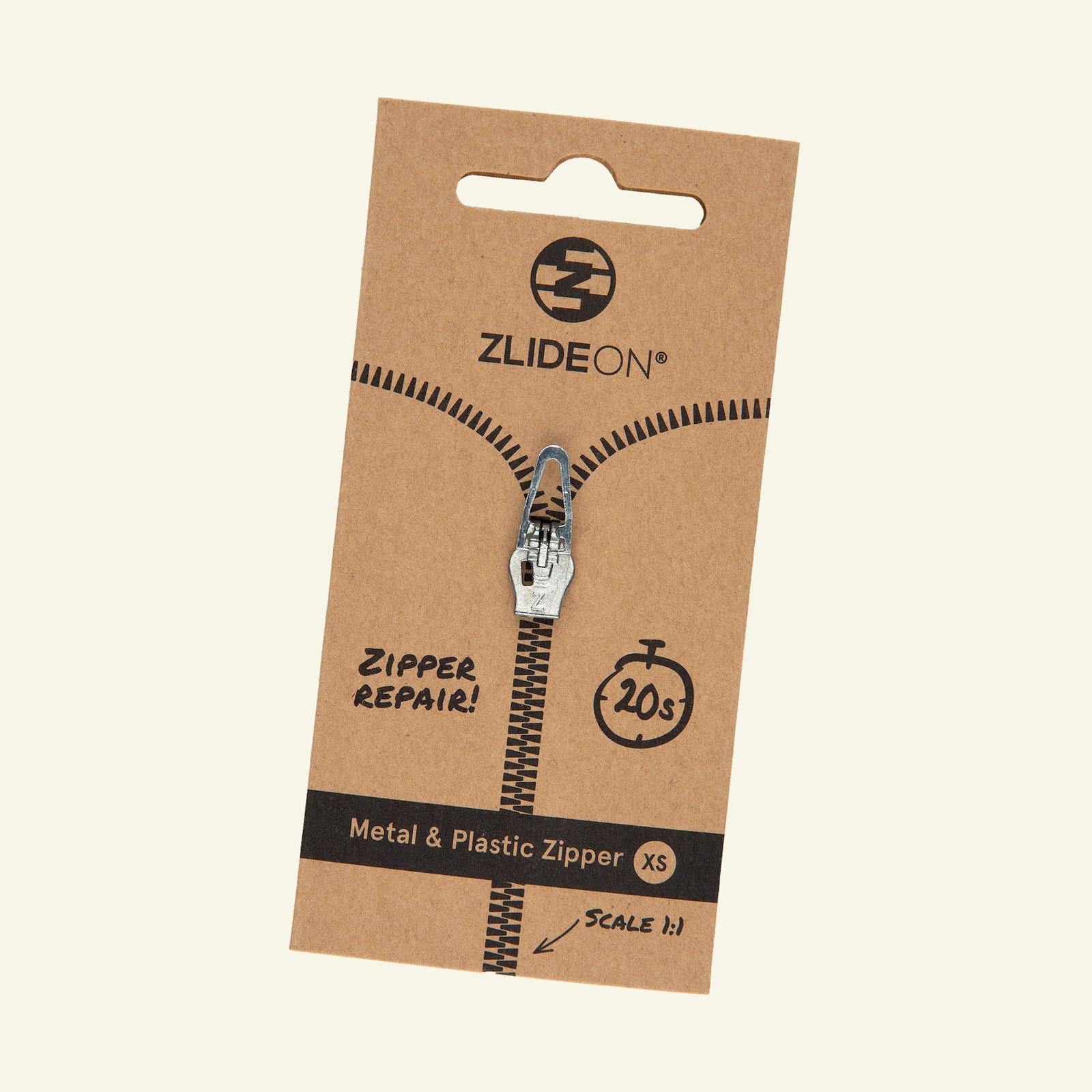 ZlideOn for metal /plastic XS silver 1pc x40622_pack.png